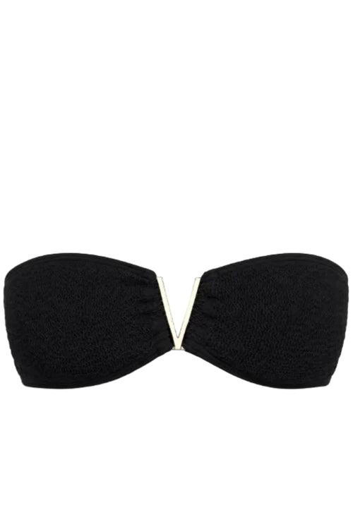 NEWPORT V GOLD BANDEAU BIKINI TOP