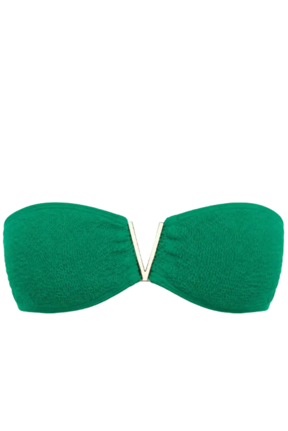 NEWPORT V GOLD BANDEAU BIKINI TOP