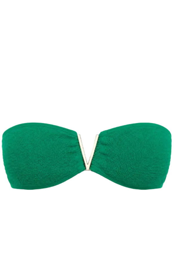 NEWPORT V GOLD BANDEAU BIKINI TOP