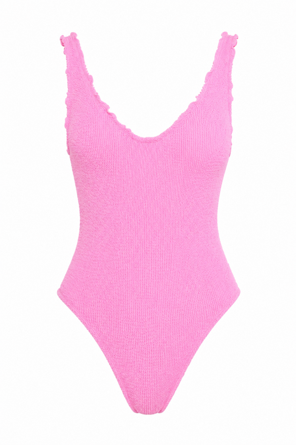 BERMUDA SCALLOPED ONE PIECE SWIMSUIT