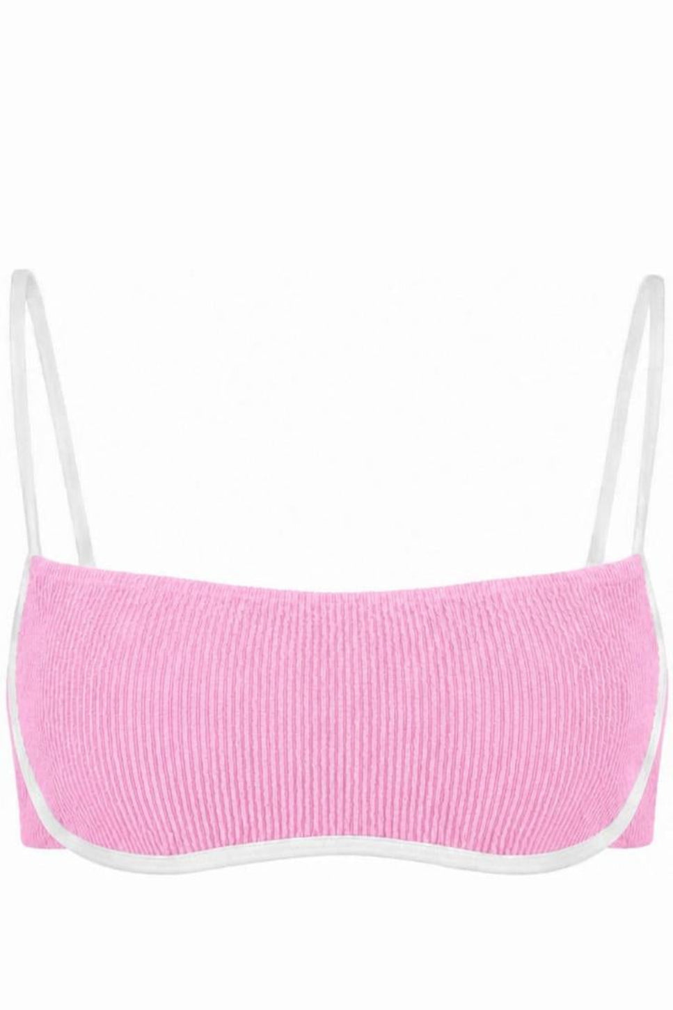 MONTEGO WHITE LINED BRALETTE BIKINI TOP