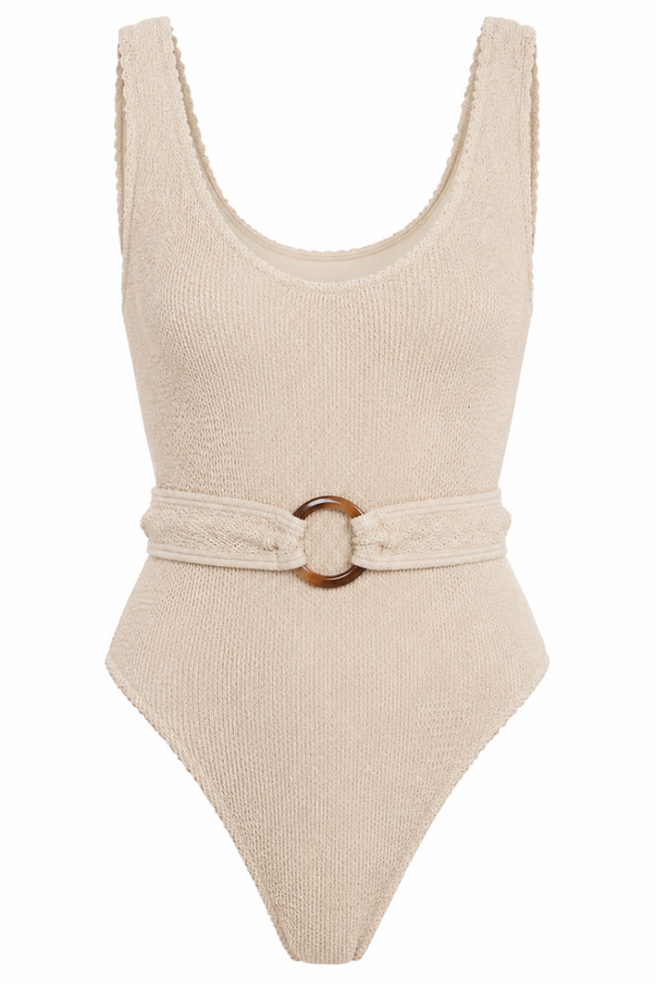 FLORENCE TORTOISE RING BELT ONE PIECE SWIMSUIT