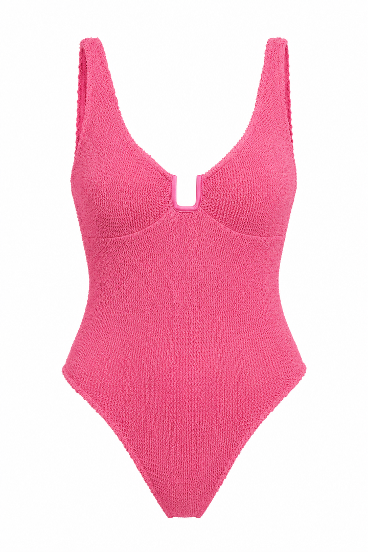 AZORES U-CUT SCOOP NECK ONE PIECE SWIMSUIT