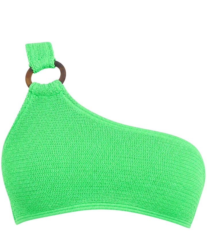 TURIN ONE SHOULDER TORTOISE RING BIKINI TOP