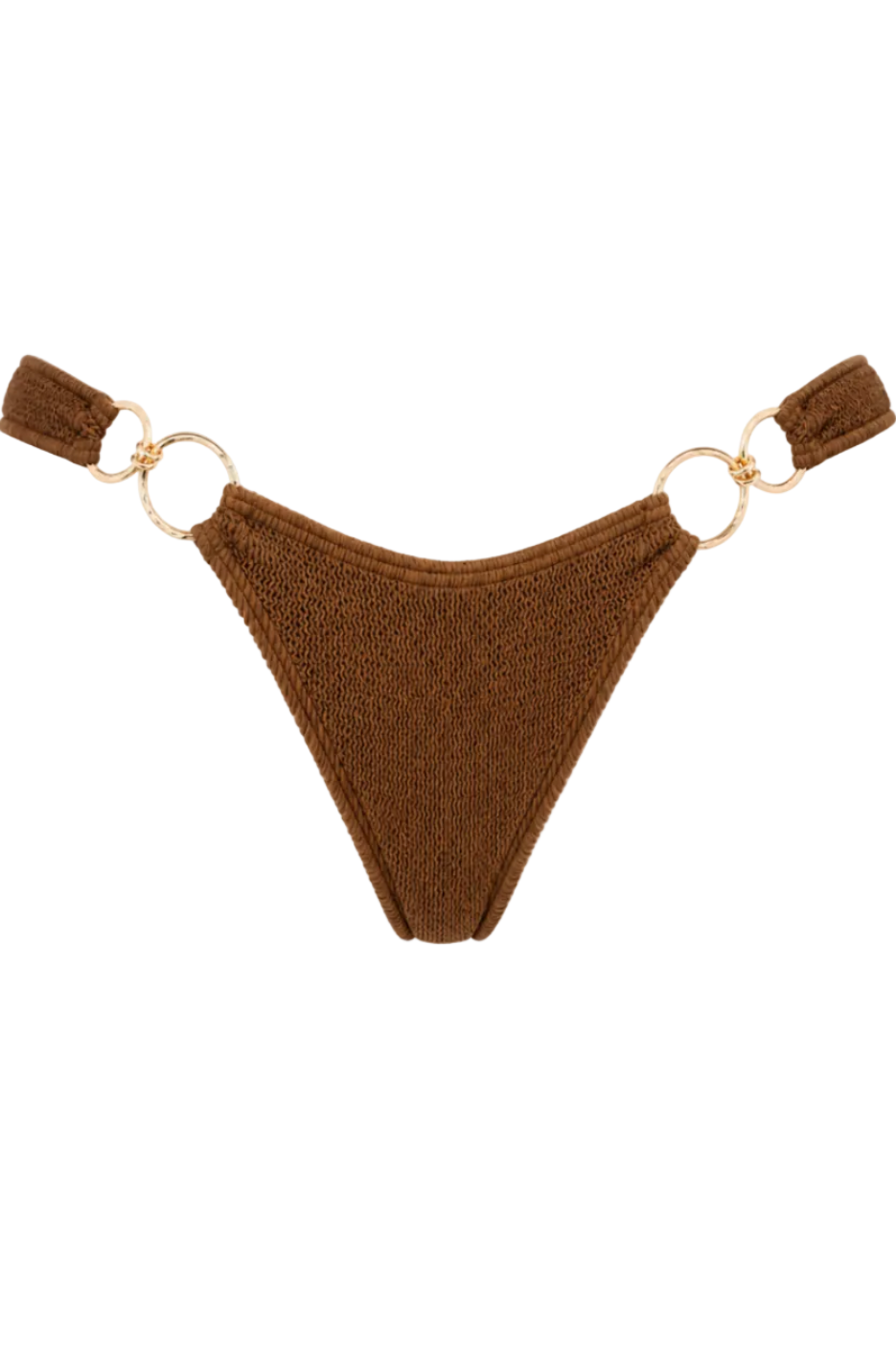 DUBAI MULTI GOLD RING MODERATE COVERAGE BIKINI BOTTOM