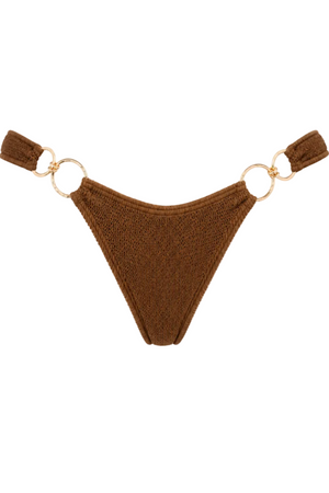 DUBAI MULTI GOLD RING MODERATE COVERAGE BIKINI BOTTOM