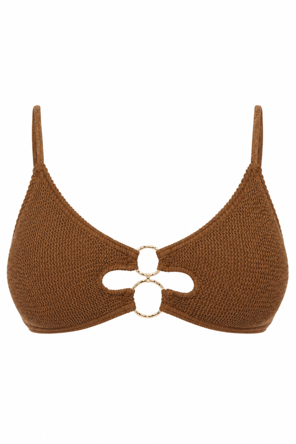 DUBAI MULTI GOLD RING BRALETTE BIKINI TOP