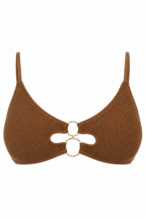 DUBAI MULTI GOLD RING BRALETTE BIKINI TOP