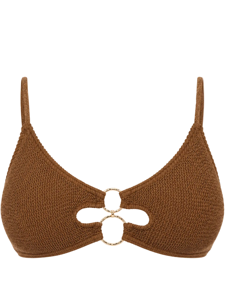DUBAI MULTI GOLD RING BRALETTE BIKINI TOP