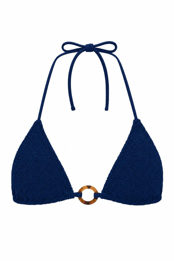 SANTORINI TORTOISE RINGS TRIANGLE BIKINI TOP