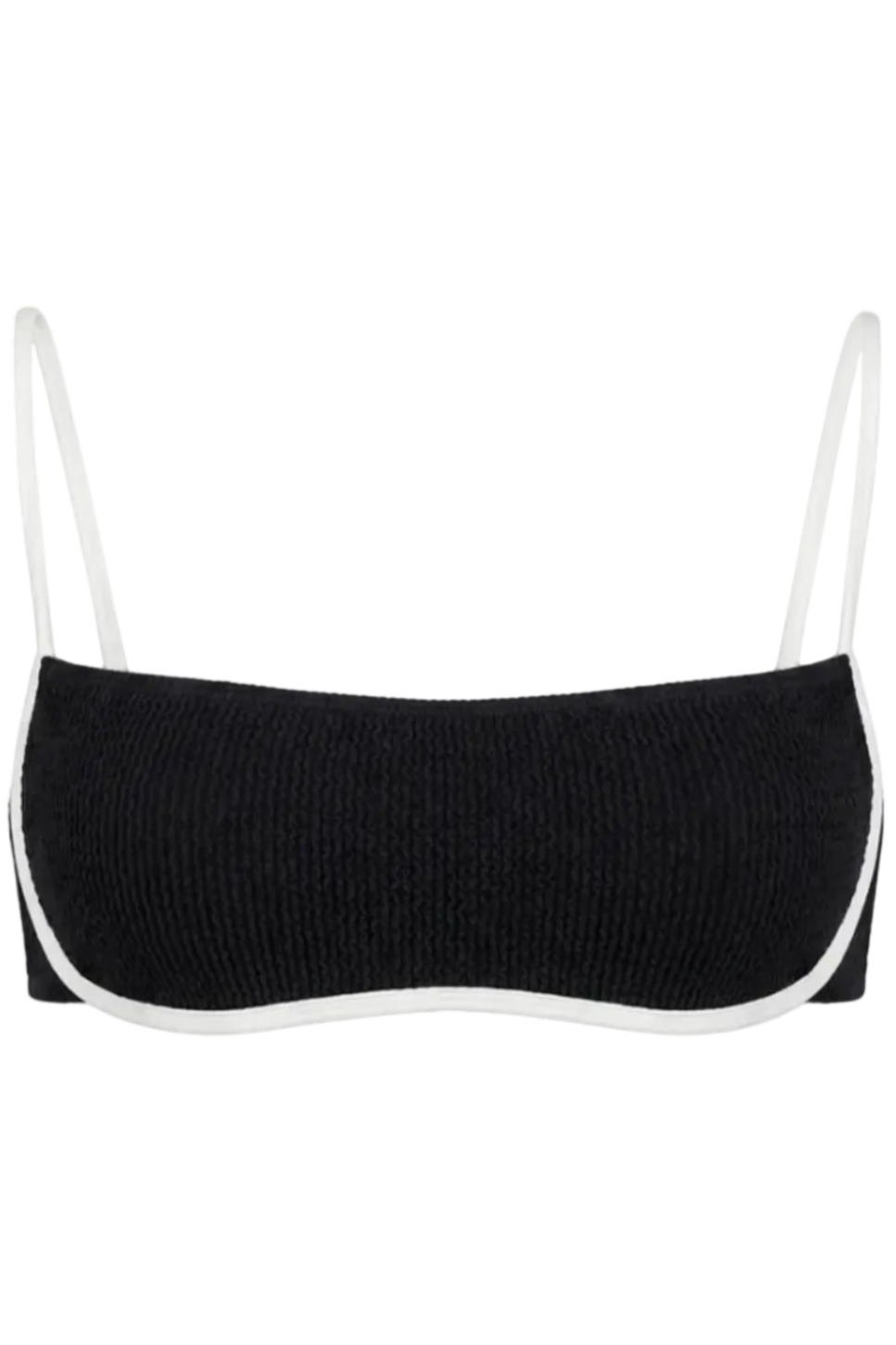 MONTEGO WHITE LINED BRALETTE BIKINI TOP