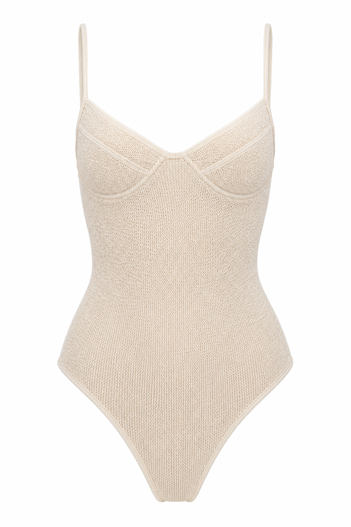 ST TROPEZ UNDERWIRE SPAGHETTI STRAPS ONE PIECE SWIMSUIT