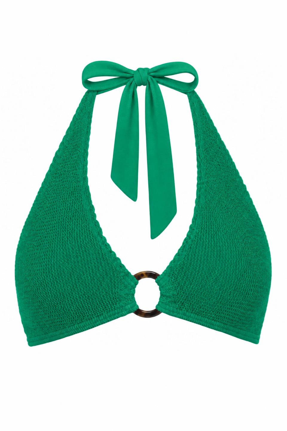 MILAN TORTOISE RING HALTER BIKINI TOP