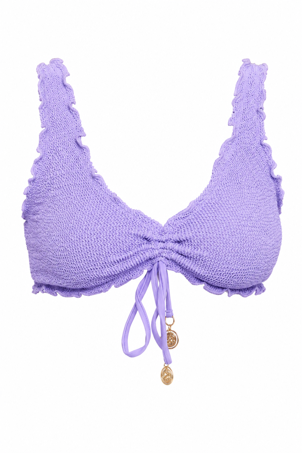 BERMUDA SCALLOPED SCOOP NECK BIKINI TOP