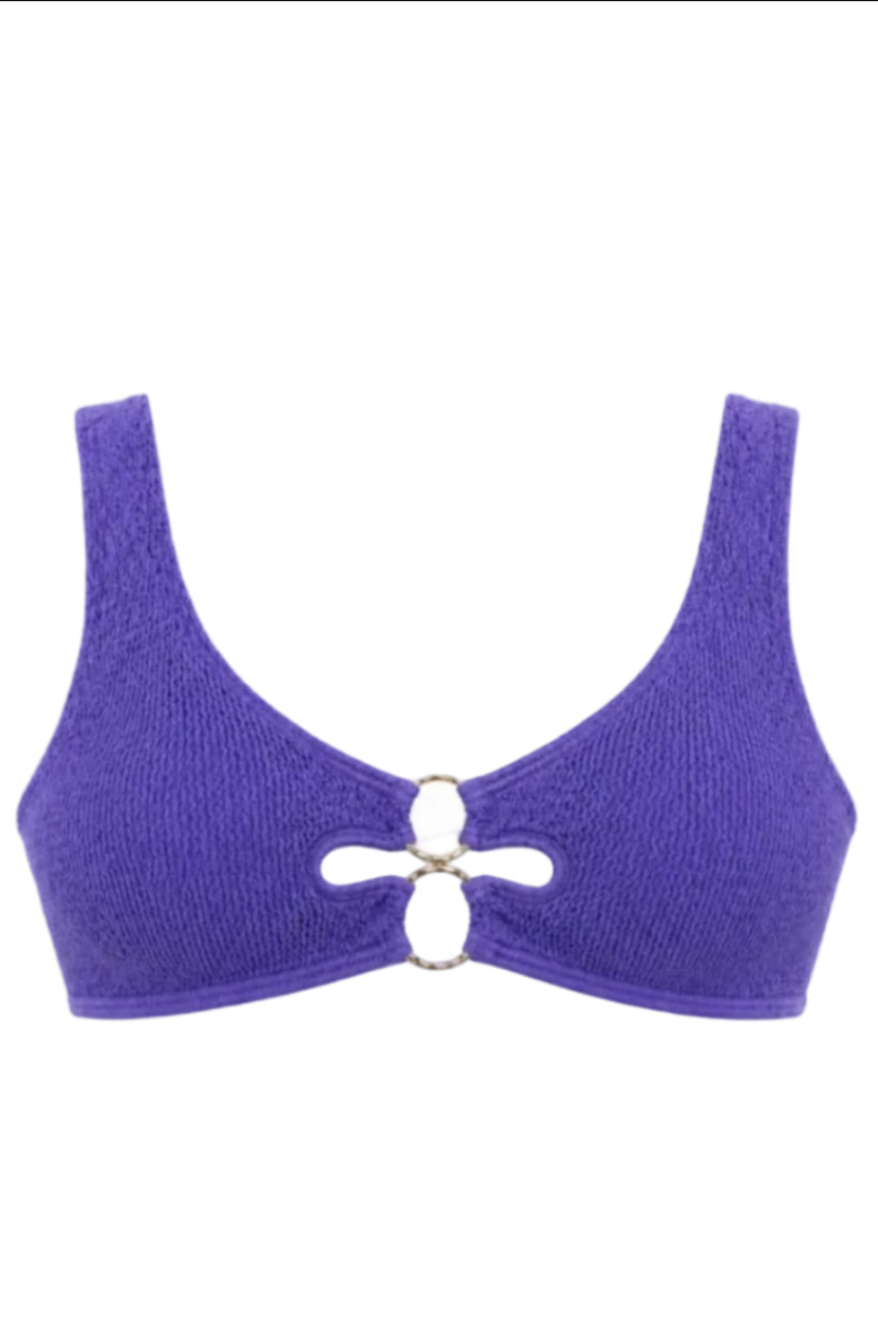 DOHA MULTI-GOLD RING SCOOP BIKINI TOP