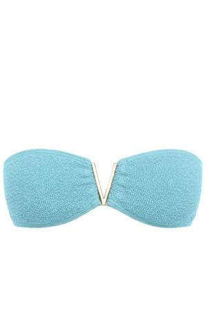 NEWPORT V GOLD BANDEAU BIKINI TOP
