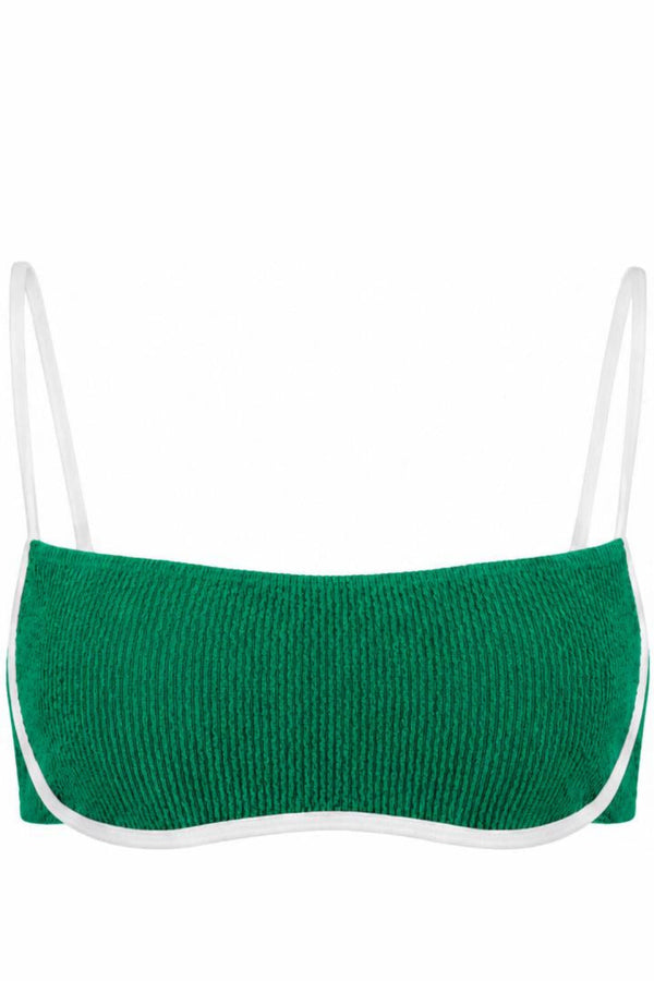 MONTEGO WHITE LINED BRALETTE BIKINI TOP