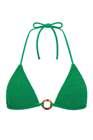 SANTORINI TORTOISE RINGS TRIANGLE BIKINI TOP