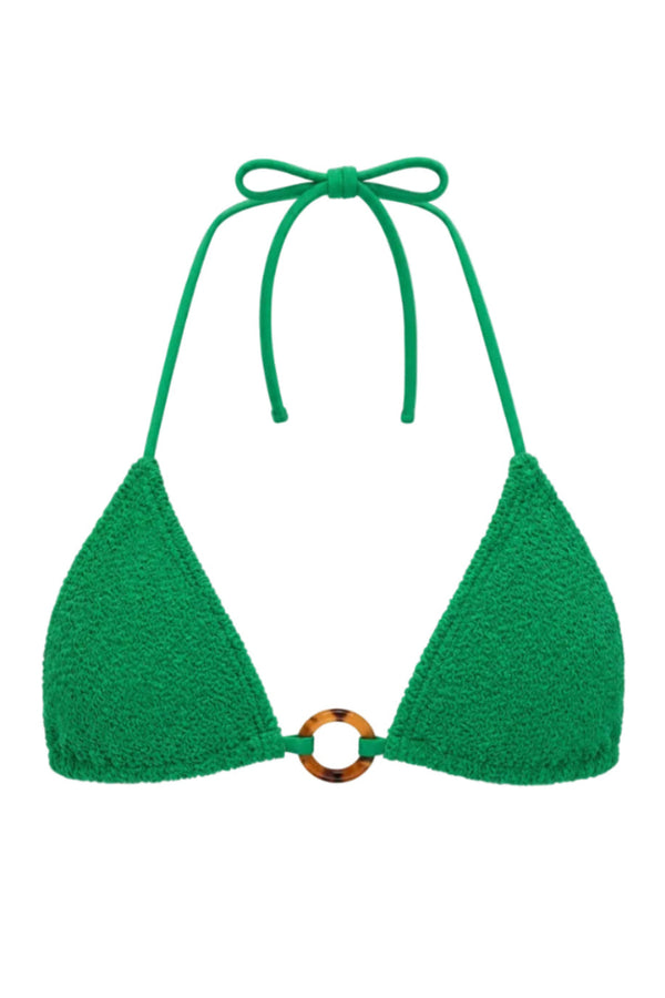 SANTORINI TORTOISE RINGS TRIANGLE BIKINI TOP