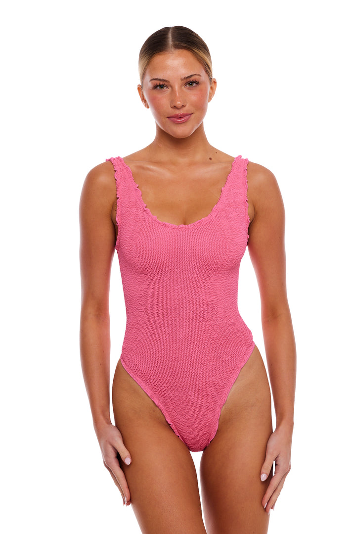 BERMUDA SCALLOPED ONE PIECE SWIMSUIT