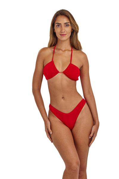 Venice Multi Style String One Size Bikini TOP ONLY (Red)