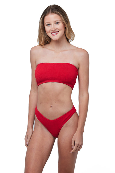 Turks And Caicos Tube with Straps One Size Bikini TOP ONLY (Red)