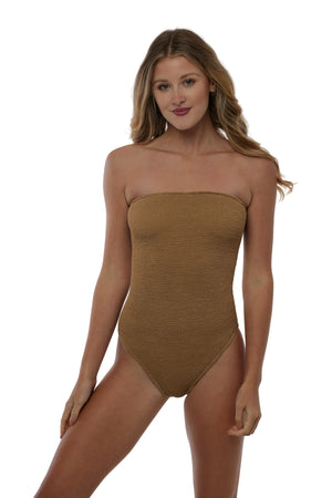 TULUM STRAPLESS BANDEAU ONE PIECE SWIMSUIT