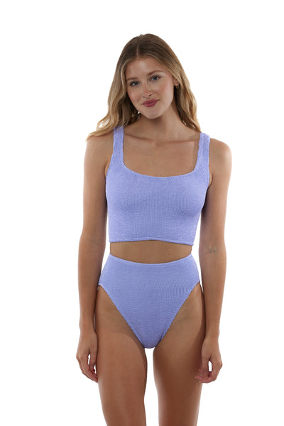 Cairo Crop Tankini Basic Crinkle Stretch One Size TOP ONLY (Lilac)