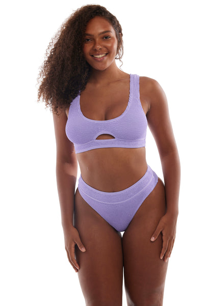 Turks And Caicos High-Waisted Full One Size Bikini BOTTOM ONLY (Lilac)