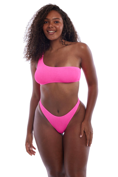 Bora Bora One Shoulder One Size Bikini TOP ONLY (Hot Pink)