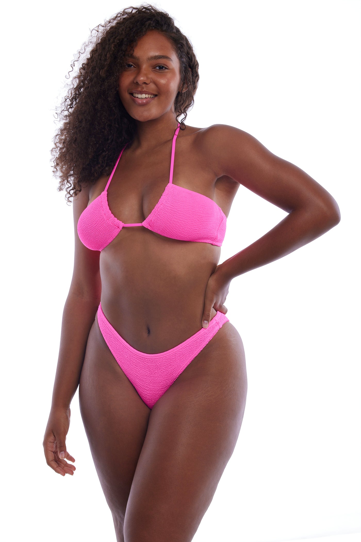 Venice Multi Style String One Size Bikini TOP ONLY (Hot Pink)