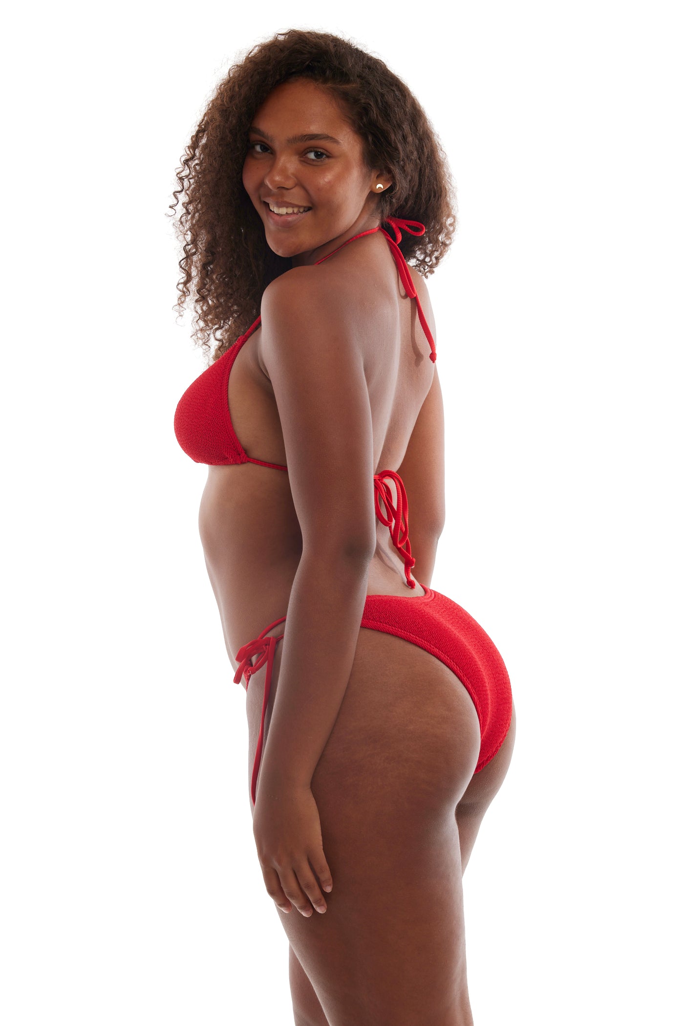 Jamaica Adjustable Strings One Size Bikini BOTTOM ONLY (Red)