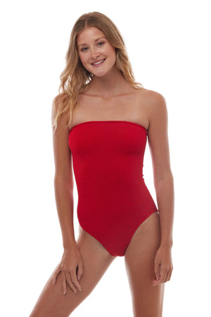 TULUM STRAPLESS BANDEAU ONE PIECE SWIMSUIT
