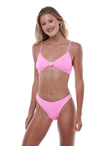 Laguna Beach Front Wrap One Size Bikini TOP ONLY (Strawberry Pink)