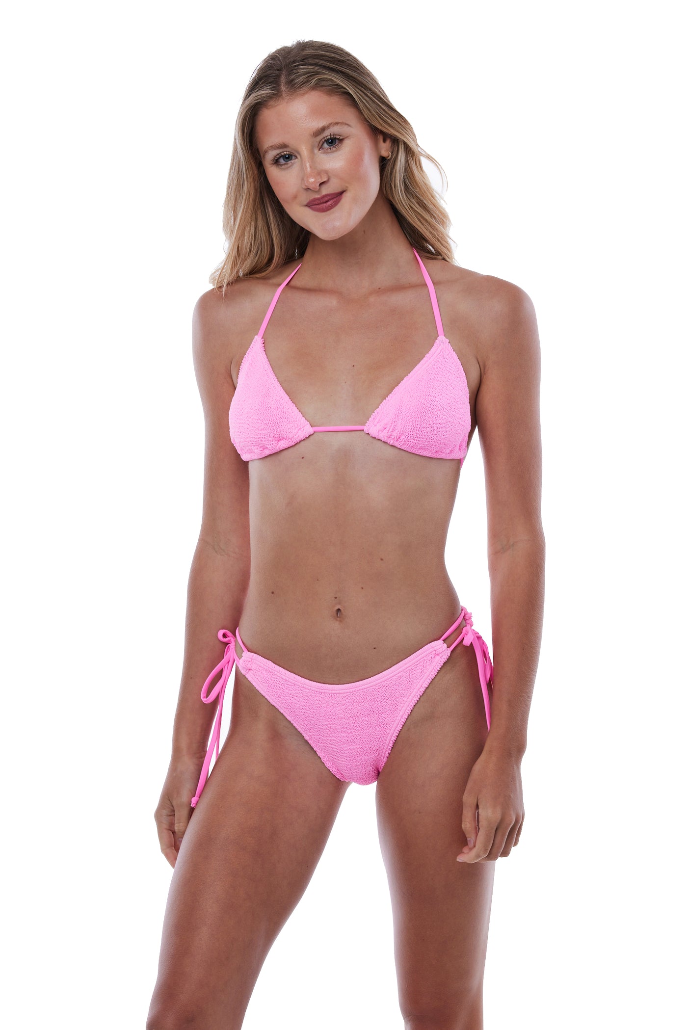 Jamaica Adjustable Strings One Size Bikini BOTTOM ONLY (Strawberry Pink)