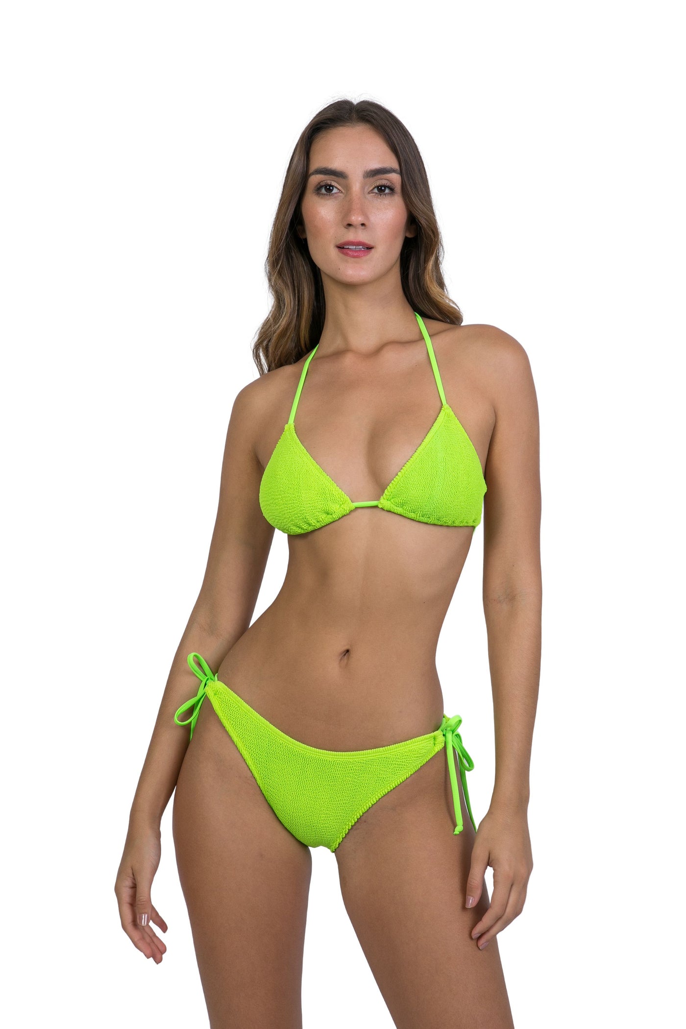 Jamaica Triangle Strings One Size Bikini TOP ONLY (Lime)